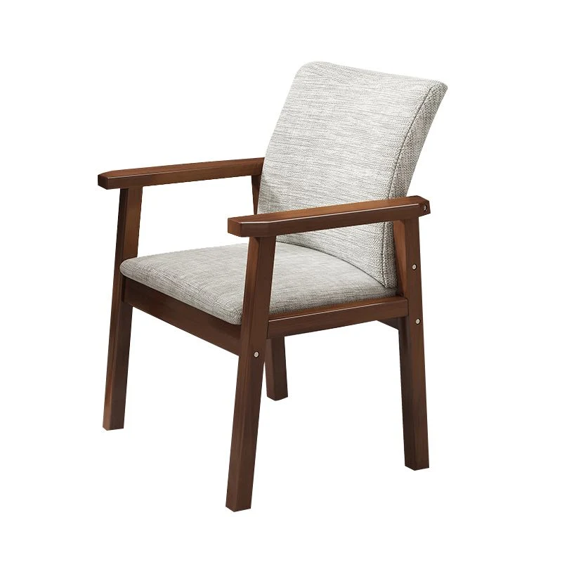 Massief houten eetkamerstoel Moderne stijl fauteuil voor eetkamer Clearhalo