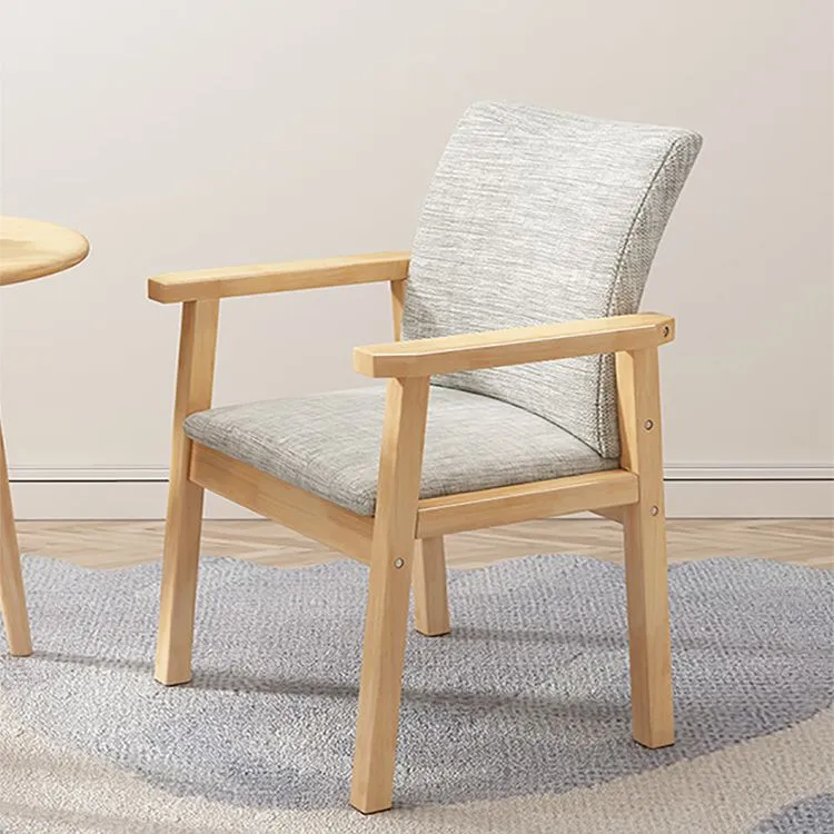 Massief houten eetkamerstoel Moderne stijl fauteuil voor eetkamer Clearhalo