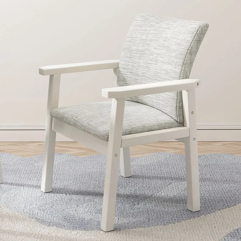 Massief houten eetkamerstoel Moderne stijl fauteuil voor eetkamer Clearhalo