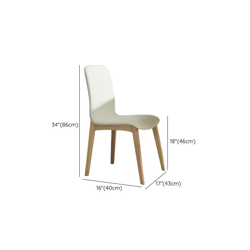 Massief houten keukeneetkamer bijzetstoelen Parsons stoel wit Clearhalo