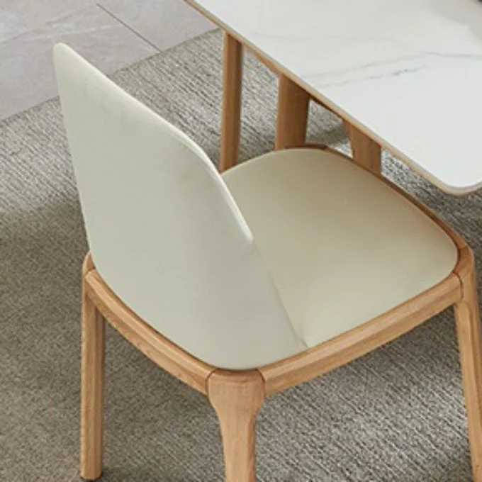 Massief houten keukeneetkamer bijzetstoelen Parsons stoel wit Clearhalo