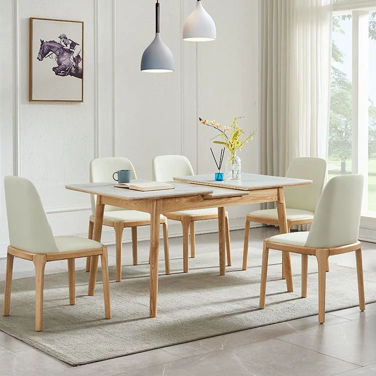 Massief houten keukeneetkamer bijzetstoelen Parsons stoel wit Clearhalo