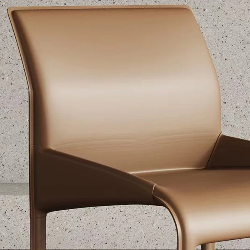Matte afwerking stoel met stevige rugleuning, kunstleer moderne eetkamerstoel Clearhalo
