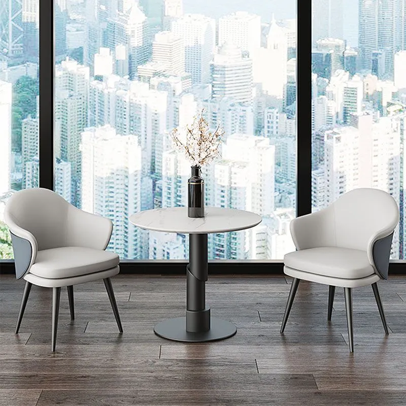 Metalen eetkamerstoel Scandinavische stijl, gestoffeerde fauteuil voor gebruik restaurants Clearhalo