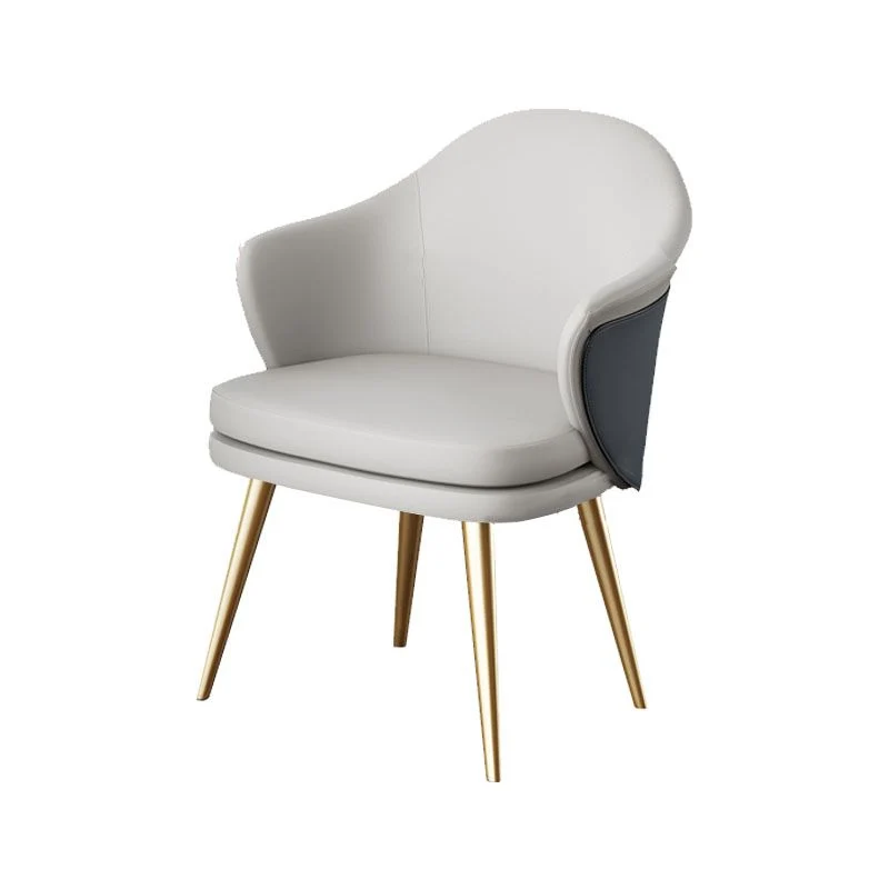Metalen eetkamerstoel Scandinavische stijl, gestoffeerde fauteuil voor gebruik restaurants Clearhalo