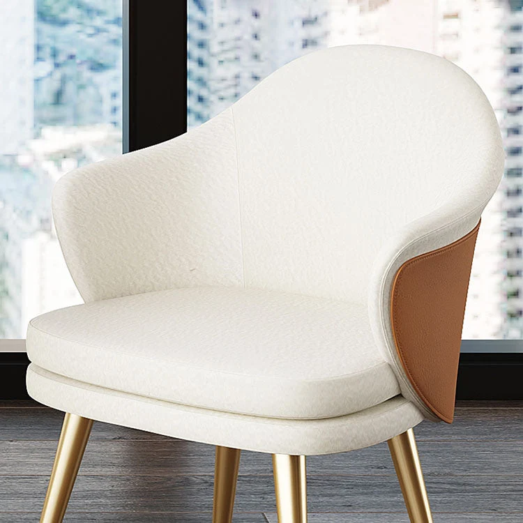 Metalen eetkamerstoel Scandinavische stijl, gestoffeerde fauteuil voor gebruik restaurants Clearhalo