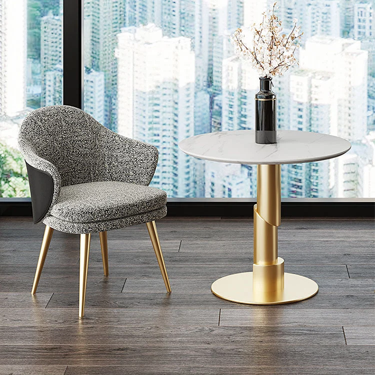 Metalen eetkamerstoel Scandinavische stijl, gestoffeerde fauteuil voor gebruik restaurants Clearhalo