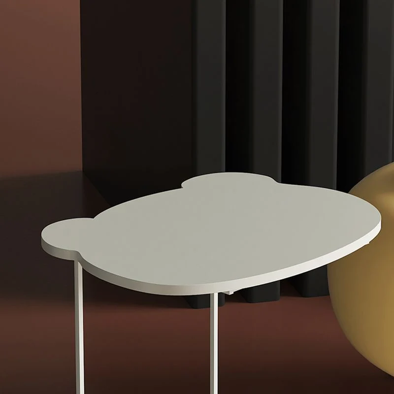 Mid-Century met plank ronde dubbele laag woonkamer bijzettafel Clearhalo