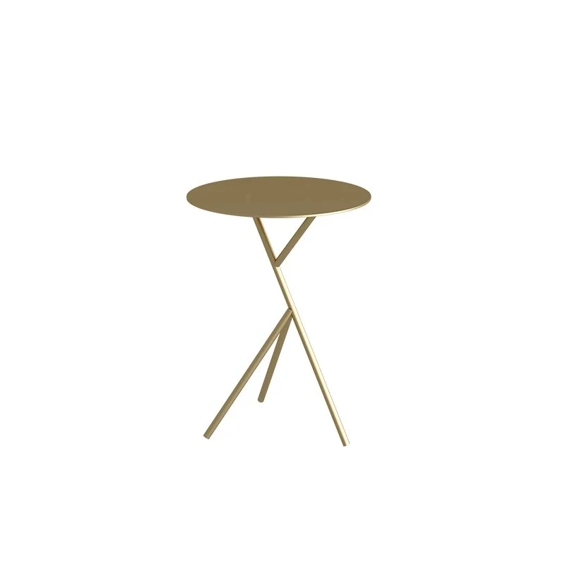 Mid-Century metalen bijzettafel met rond blad, 60 cm abstract bijzettafeltje Clearhalo