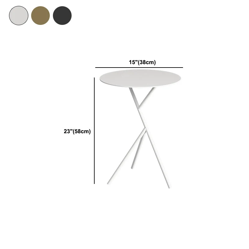 Mid-Century metalen bijzettafel met rond blad, 60 cm abstract bijzettafeltje Clearhalo
