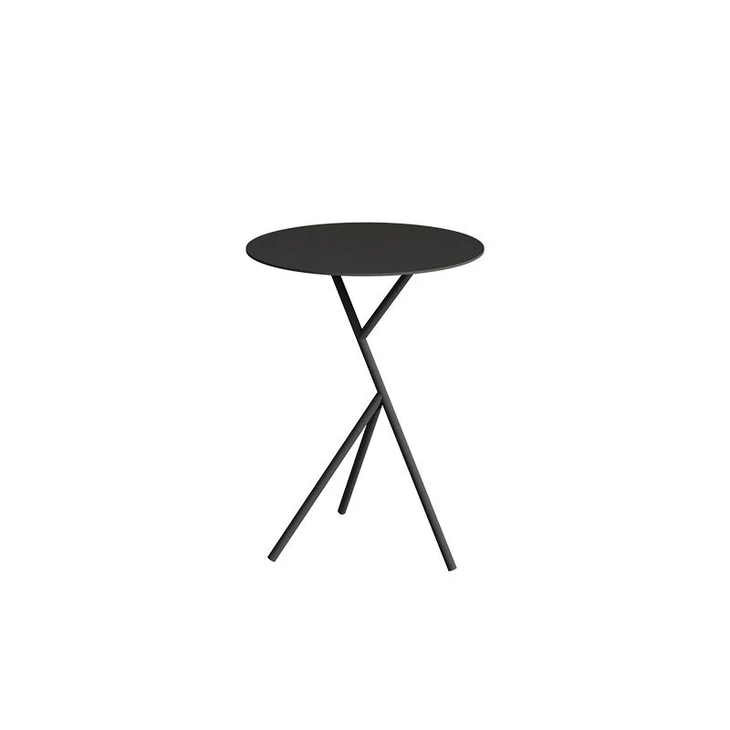 Mid-Century metalen bijzettafel met rond blad, 60 cm abstract bijzettafeltje Clearhalo