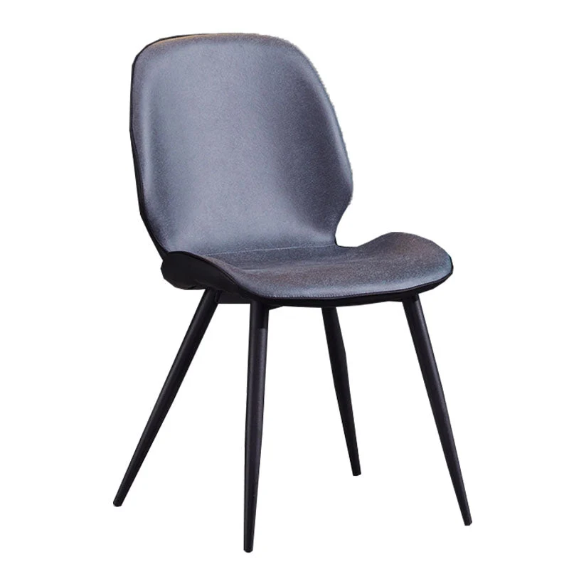 Minimalistisch ontwerp Armloze stoelen met stevige rugleuning Microvezel lederen eetkamerstoel Clearhalo