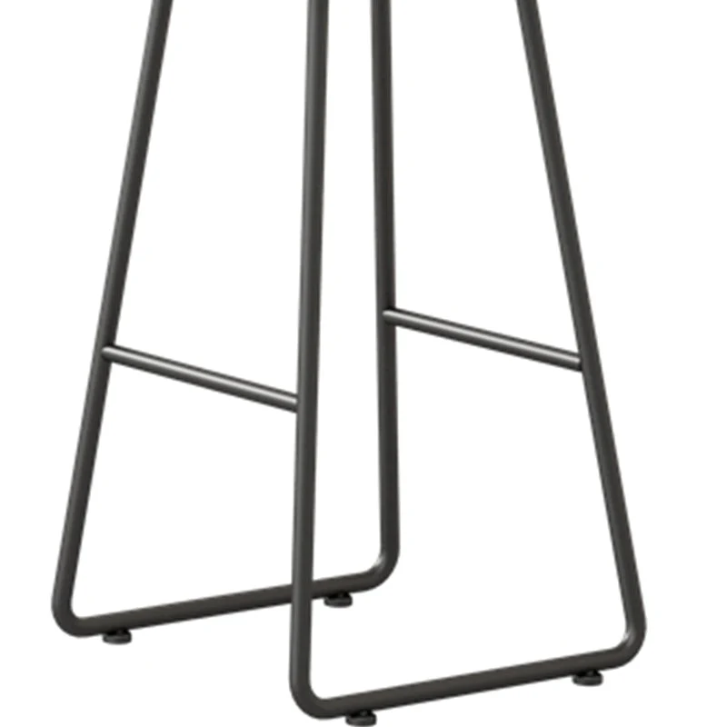 Moderne armloze rugleuning tegenkruk, ijzeren huishoudbarkruk met kunststof zitting en pedaal Clearhalo