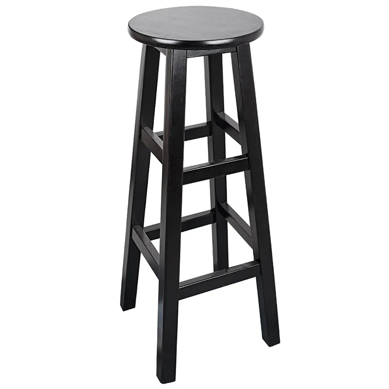Moderne armloze, rugloze tegenkruk, houten huishoudbarkruk met pedaal Clearhalo
