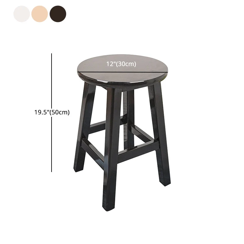 Moderne armloze, rugloze tegenkruk, houten huishoudbarkruk met pedaal Clearhalo