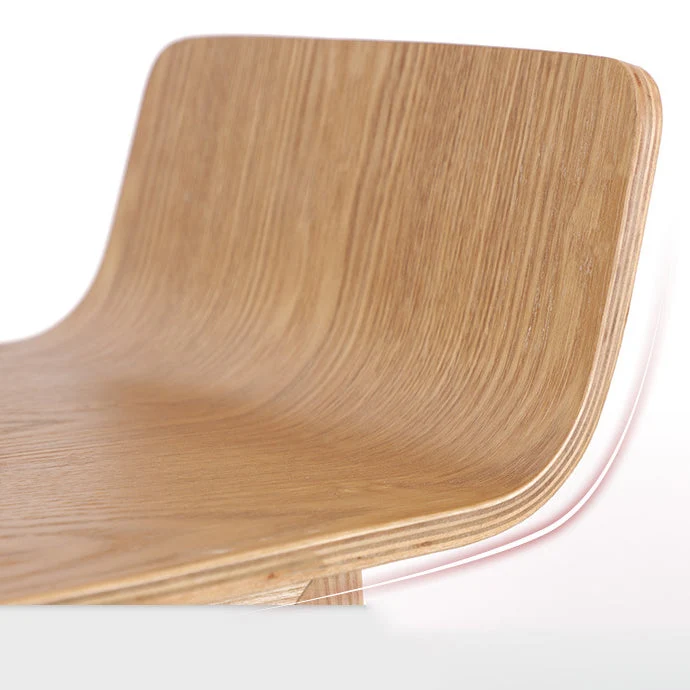 Moderne armloze tegenkruk met rugleuning, houten barkruk met voetsteun Clearhalo