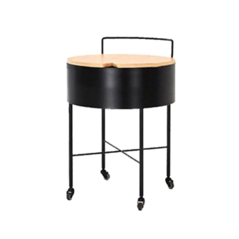 Moderne bijzettafel met gekruiste poten, afneembare ronde banktafel met opbergruimte Clearhalo