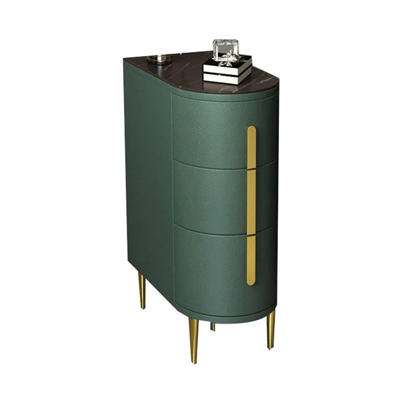 Moderne bijzettafel van 23,5 cm breed x 60 cm hoog met vier goudkleurige metalen poten Clearhalo