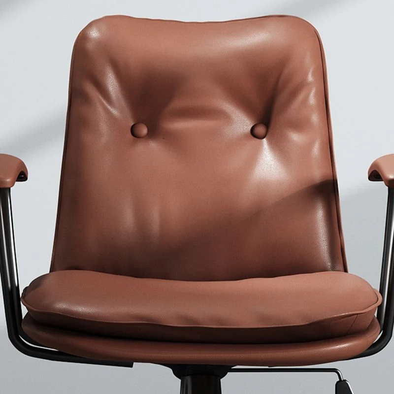 Moderne bureaustoel bureaustoel met vaste armen en wielen voor thuis Clearhalo