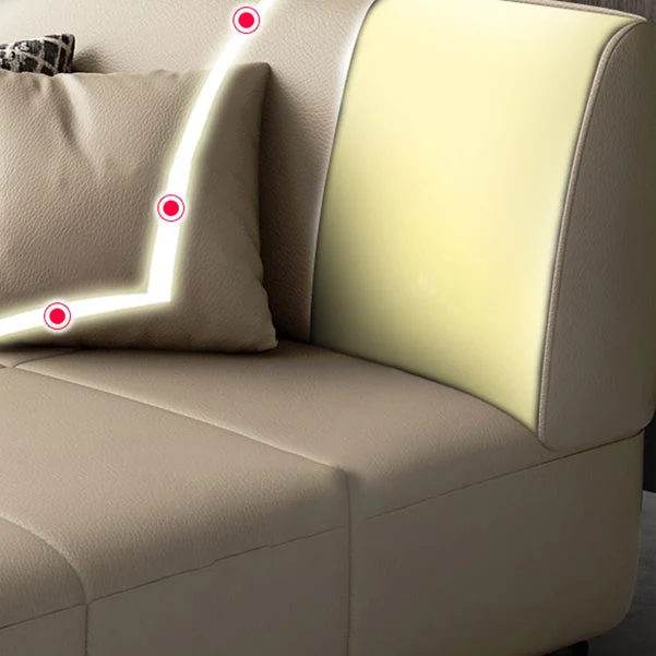 Moderne chaise longue van kunstleer, gestoffeerde chaise longue Clearhalo