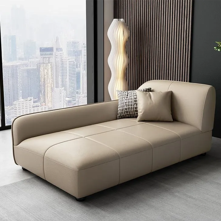 Moderne chaise longue van kunstleer, gestoffeerde chaise longue Clearhalo