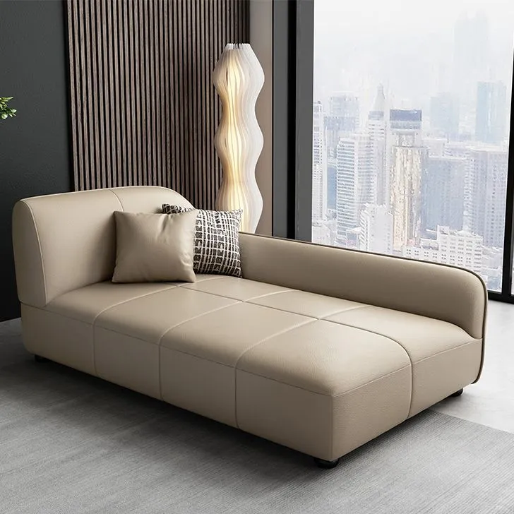 Moderne chaise longue van kunstleer, gestoffeerde chaise longue Clearhalo