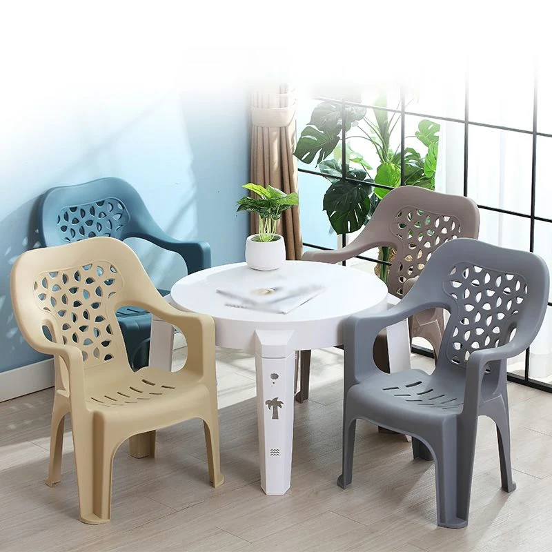 Moderne eetfauteuil voor binnen, kunststof stapelbare eetkamerstoelen Clearhalo
