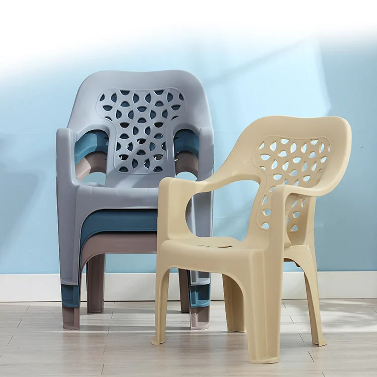 Moderne eetfauteuil voor binnen, kunststof stapelbare eetkamerstoelen Clearhalo