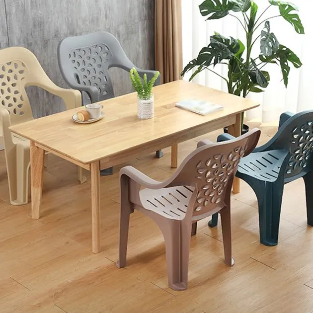 Moderne eetfauteuil voor binnen, stapelbare kunststof eetfauteuils voor thuis Clearhalo