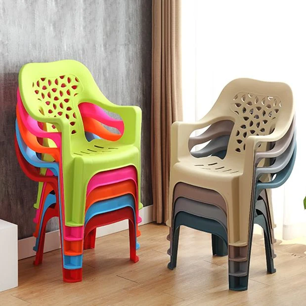 Moderne eetfauteuil voor binnen, stapelbare kunststof eetfauteuils voor thuis Clearhalo