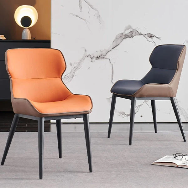 Moderne eetkamer zijstoelen kunstleer armloze stoelen voor thuis Clearhalo