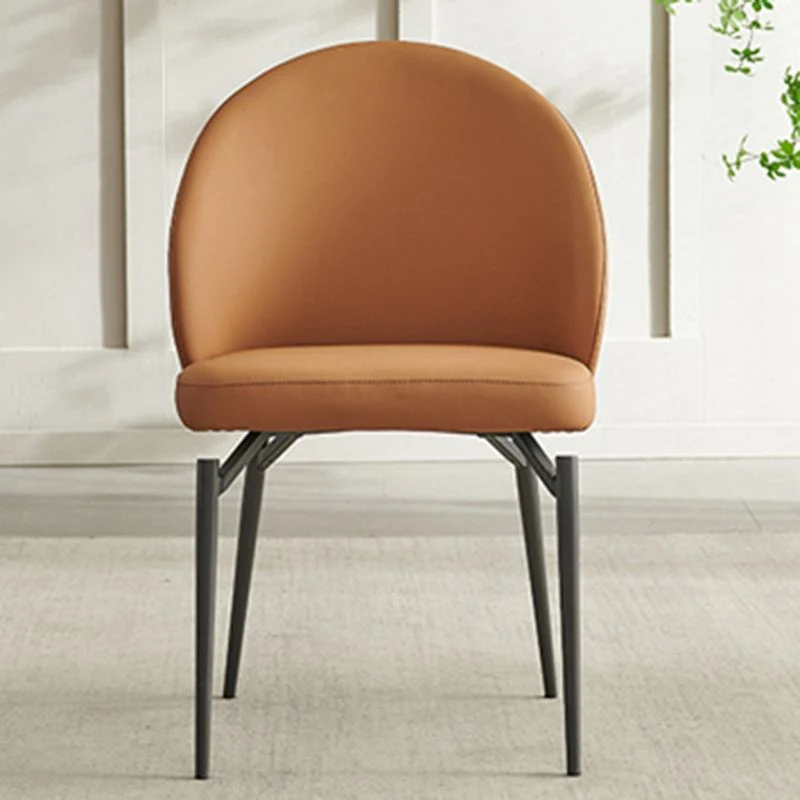 Moderne eetkameraccentstoel Gestoffeerde armloze eetkamerstoelen Clearhalo