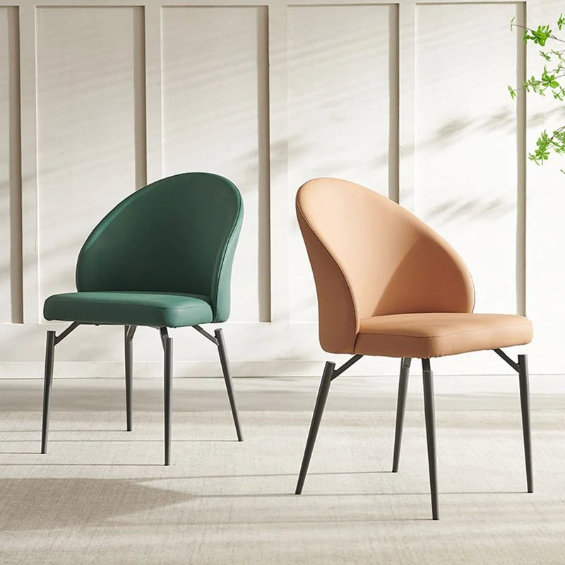 Moderne eetkameraccentstoel Gestoffeerde armloze eetkamerstoelen Clearhalo