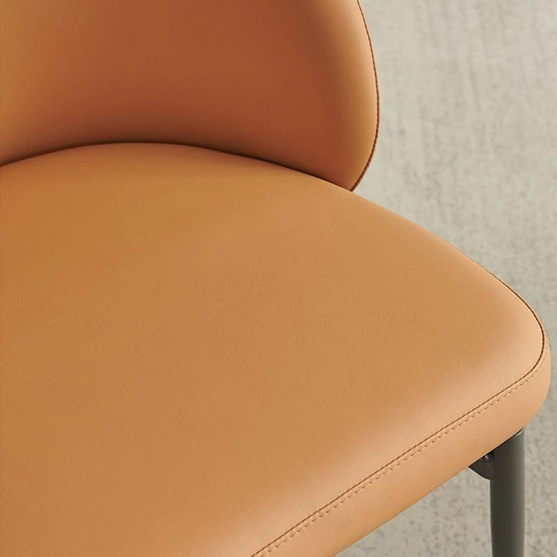 Moderne eetkameraccentstoel Gestoffeerde armloze eetkamerstoelen Clearhalo