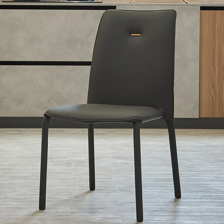 Moderne eetkamerstoel Armloze stoelen met metalen poten voor thuis Clearhalo