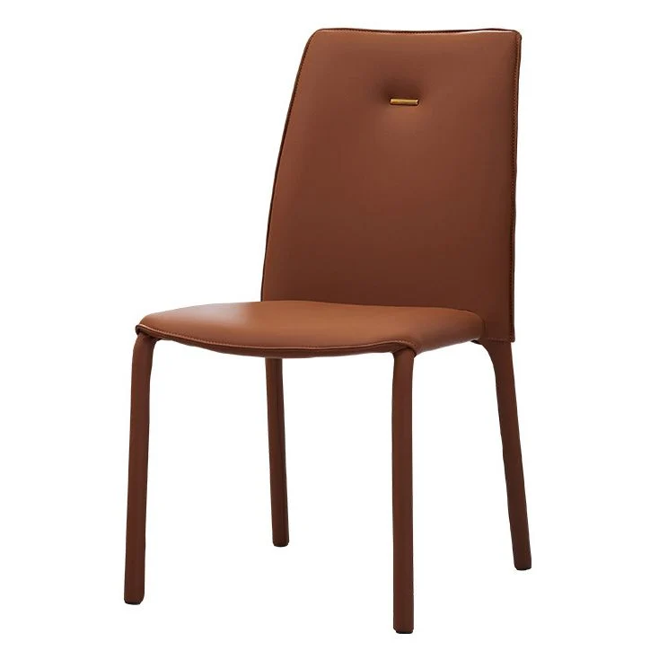 Moderne eetkamerstoel Armloze stoelen met metalen poten voor thuis Clearhalo