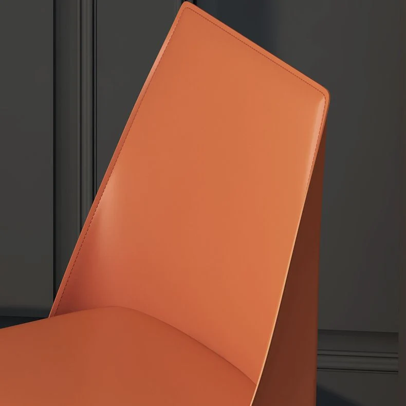 Moderne eetkamerstoel met lage rugleuning, kunstleer, armloze eetkamerstoel Clearhalo