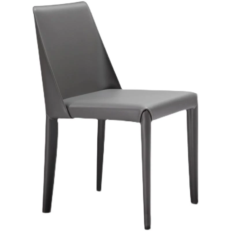 Moderne eetkamerstoelen Armloze stoelen met metalen poten voor keuken Clearhalo