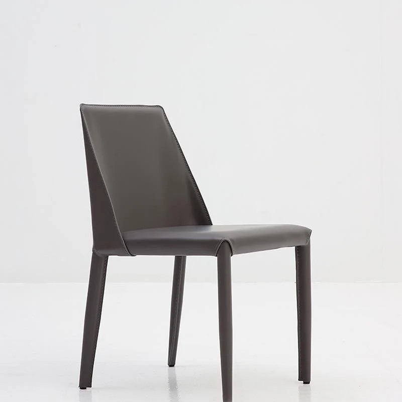 Moderne eetkamerstoelen Armloze stoelen met metalen poten voor keuken Clearhalo