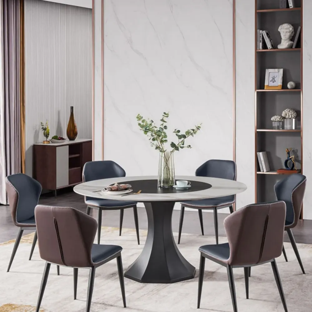 Moderne eetkamerstoelen kunstleer bijzetstoelen zonder armleuning voor eetkamer Clearhalo