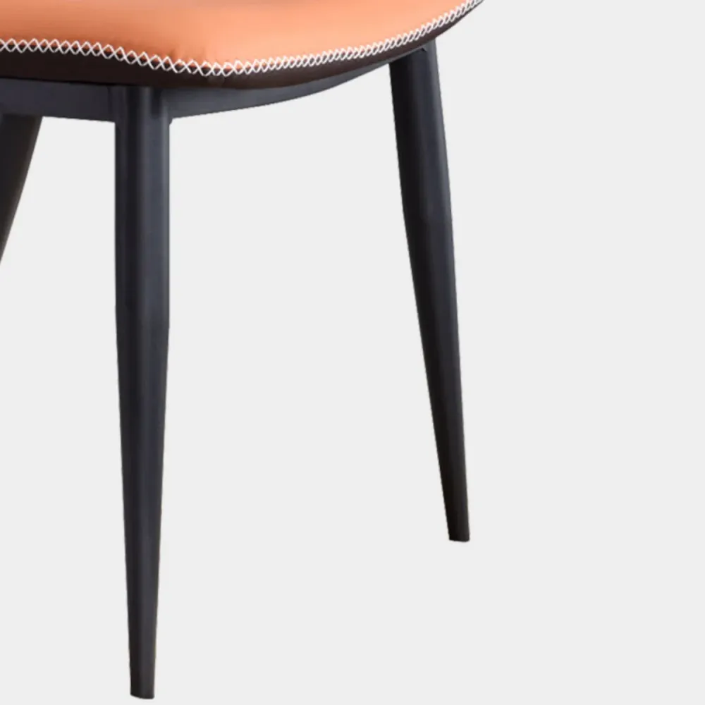Moderne eetkamerstoelen kunstleer bijzetstoelen zonder armleuning voor eetkamer Clearhalo