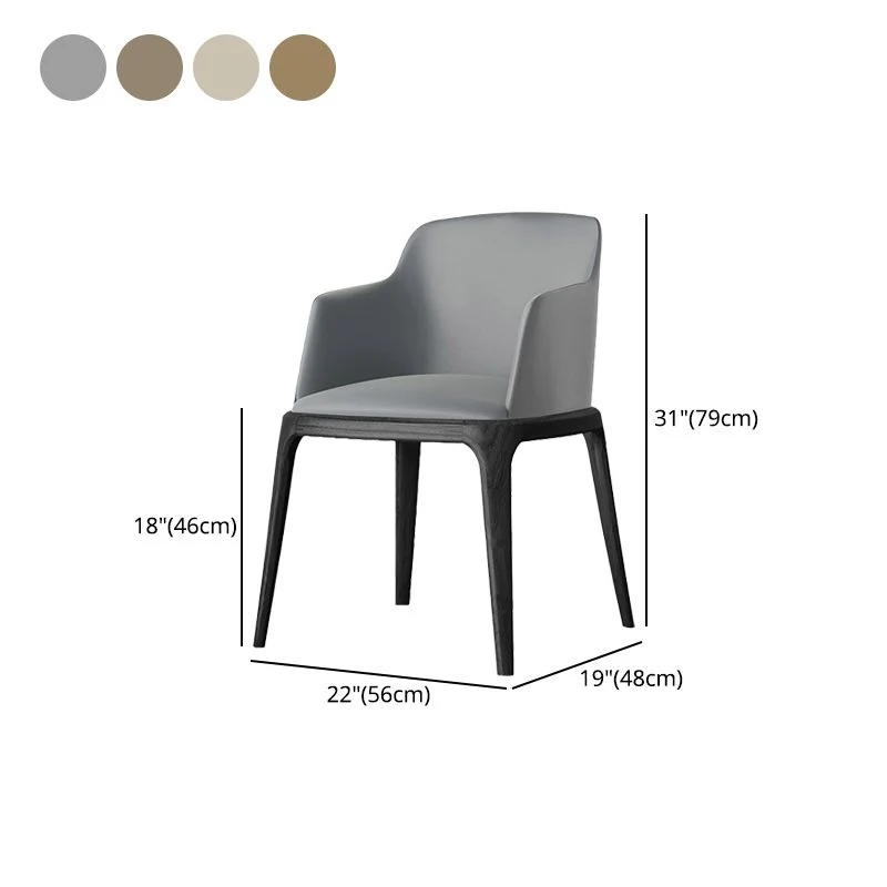 Moderne eetkamerstoelen, kunstleer eetkamerstoelen voor de keuken Clearhalo