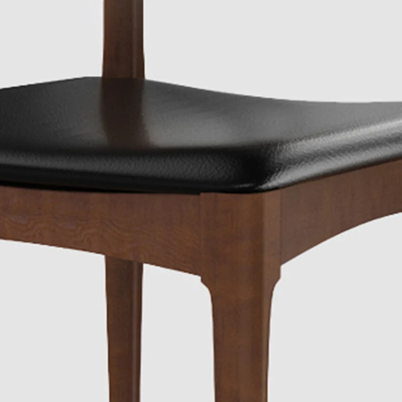 Moderne eetkamerstoelen met open rug Armloze zijstoelen met houten poten Clearhalo