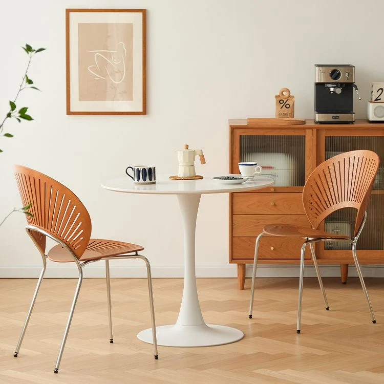 Moderne eetkamerstoelen zonder armleuningen, massief hout, Windsor eetkamerstoel met rugleuning Clearhalo