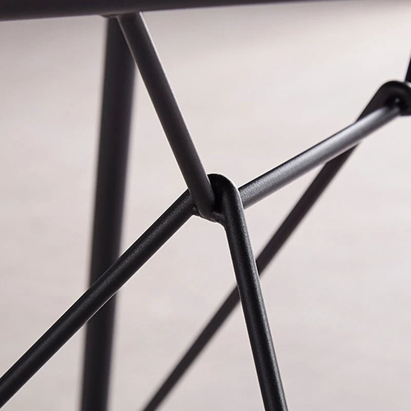 Moderne fauteuil leren eetkamerstoel voor binnen met metalen frame Clearhalo