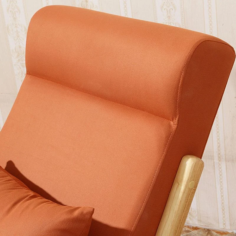 Moderne houten basis schommelstoel voor thuis, lounge vrije tijd luie stoel voor balkon Clearhalo