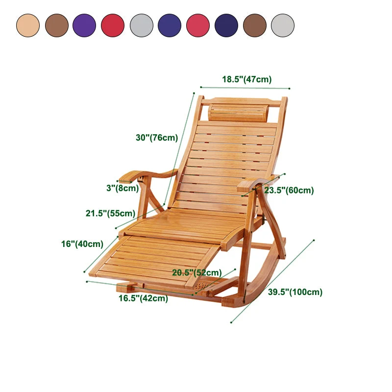 Moderne houten zweefstoel Pure Color schommelstoel met afneembare kussens Clearhalo