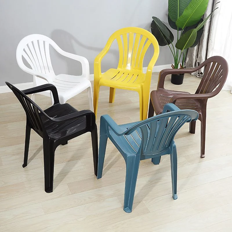 Moderne kunststof eetkamerstoelen, stapelbare Windsor eetkamerstoel Clearhalo