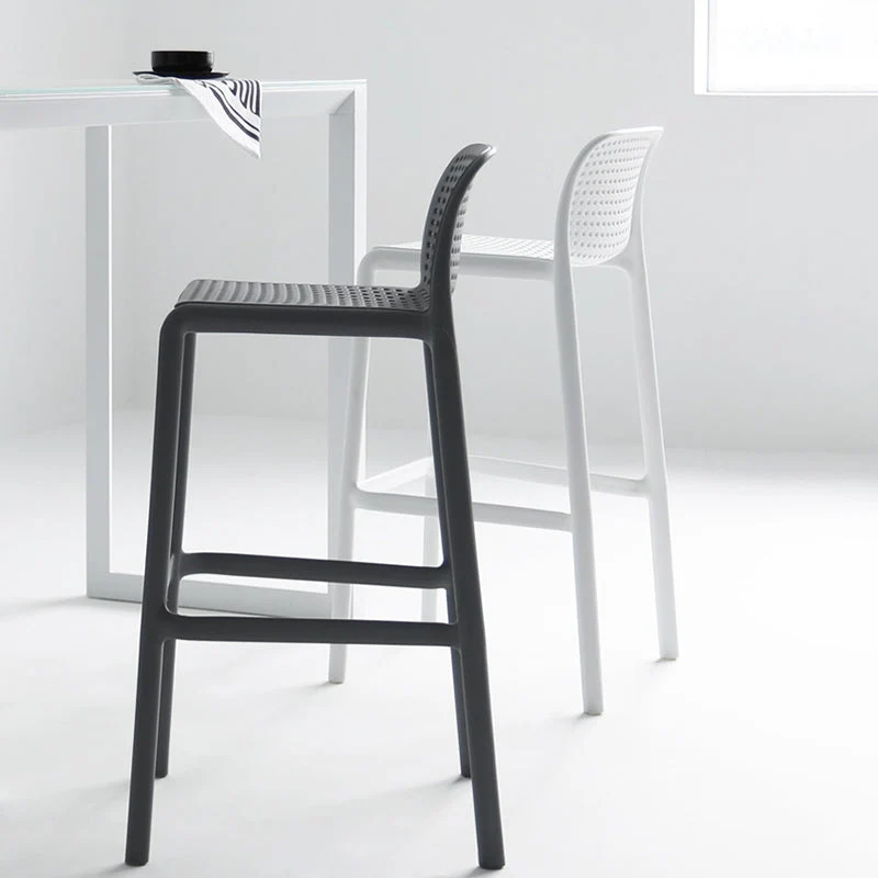 Moderne kunststof voetsteun barkruk lage rug koffiebar & barkruk Clearhalo