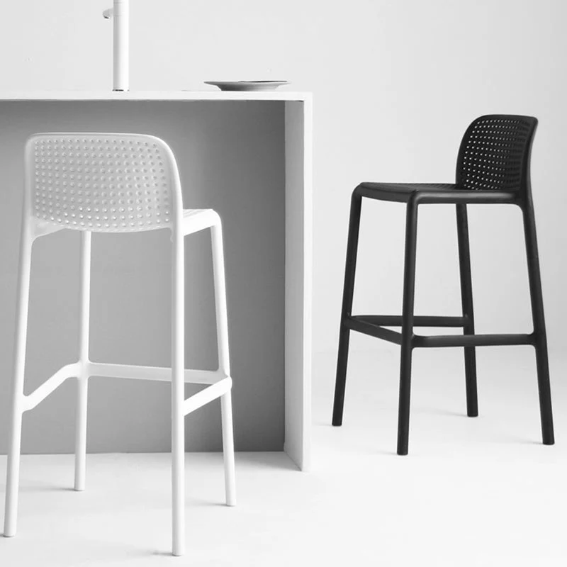Moderne kunststof voetsteun barkruk lage rug koffiebar & barkruk Clearhalo